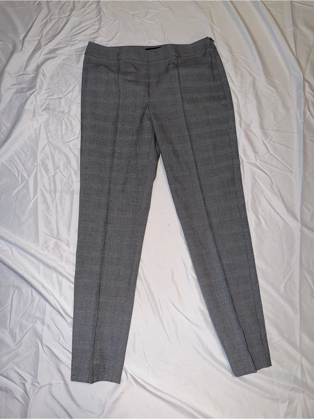 Talbots Gray Plaid Dress Ankle Length Trousers - Tailored Office Pants